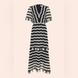 Chic Black and White Maxi Dress